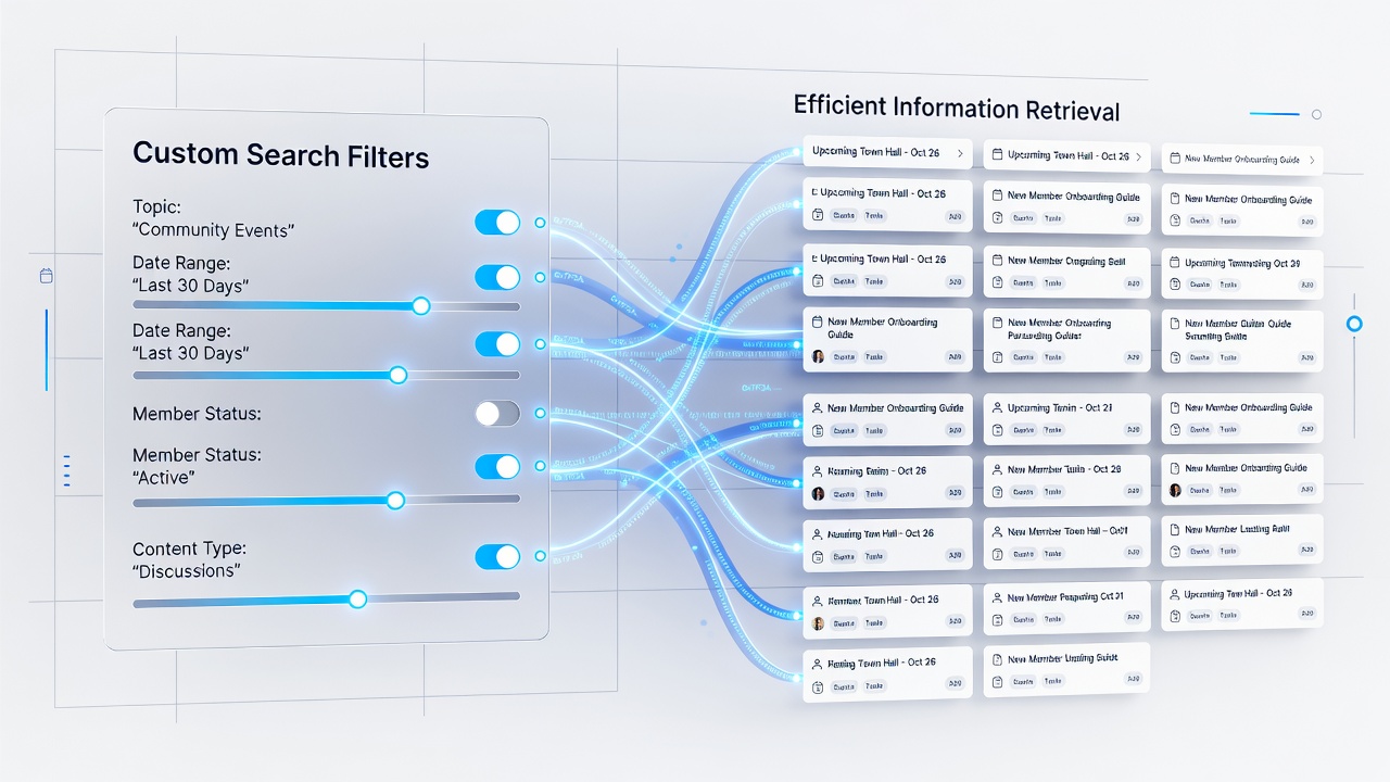 How Custom Search Filters Influence Information Retrieval Efficiency in Community Platforms